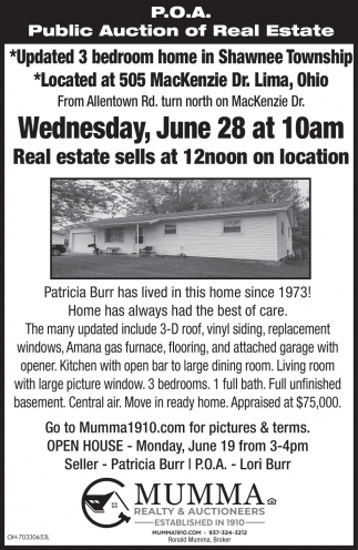 Upcoming Auctions - Mumma Realty & Auctioneers